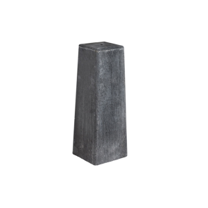 Betonfundament Anthrazit 15 x 15 cm | 50 cm hoch | Inkl. Gewindestange und Stellplatte