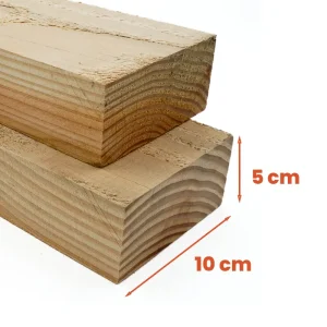 Douglas-Balken 5x10 cm – Verschiedene Längen