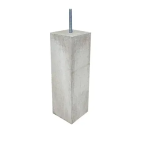 Betonfundament grau 15 x 15 cm | 50 cm hoch | inkl. Ausgleichsplatte