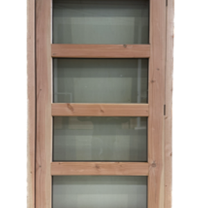 Douglas-Rahmen | mit 4-fach-Verglasung | 1000 x 2174 mm | linksdrehend