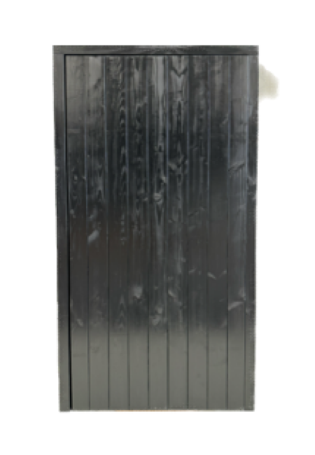 Douglas-Rahmen | mit geschlossener Einzeltür, schwarz | 1000 x 2174 mm