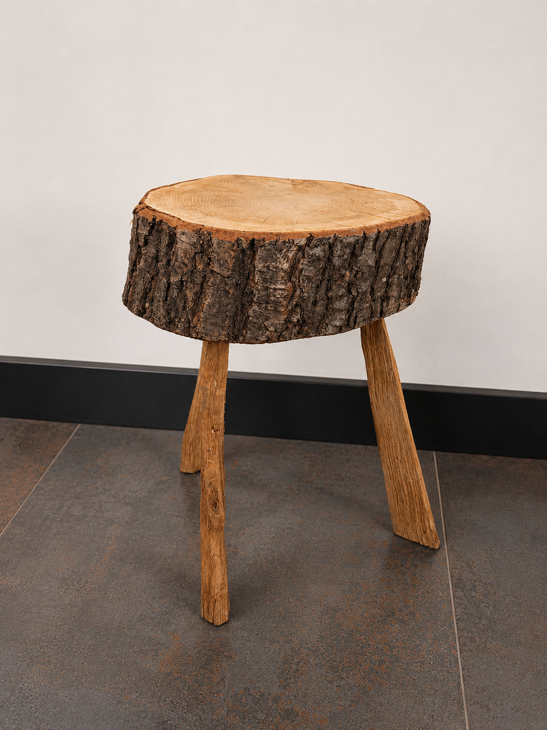 Hocker aus Baumstamm / Multifunktionaler Beistelltisch – Bild 2