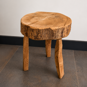 Hocker aus Baumstamm / Multifunktionaler Beistelltisch
