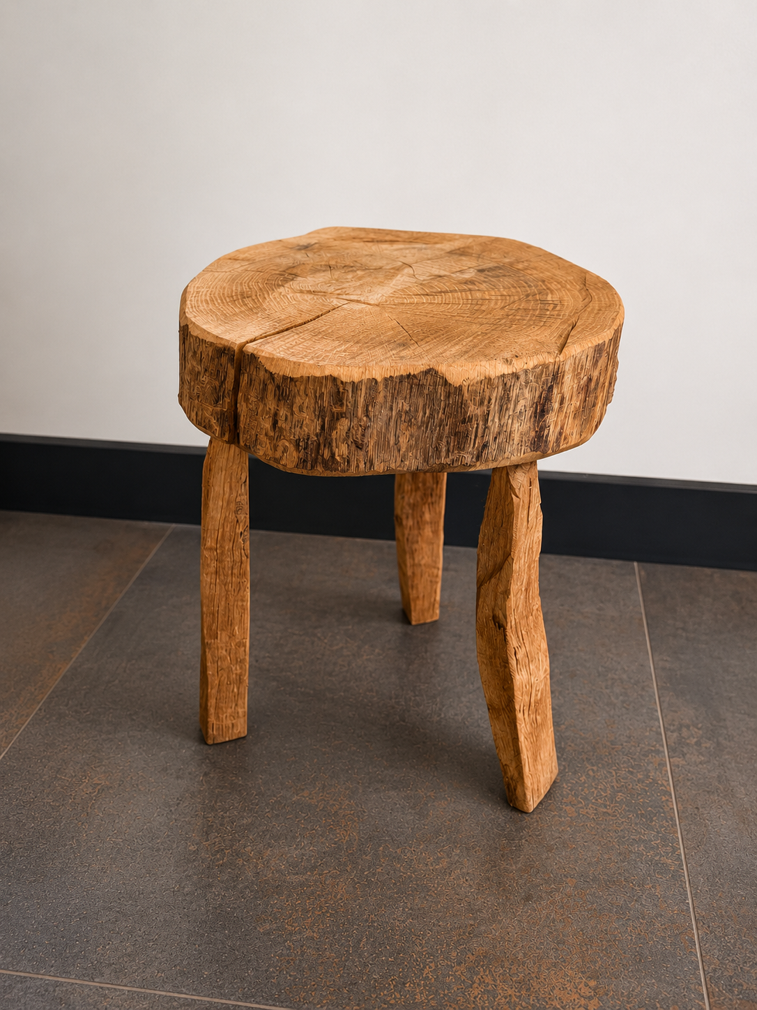 Hocker aus Baumstamm / Multifunktionaler Beistelltisch