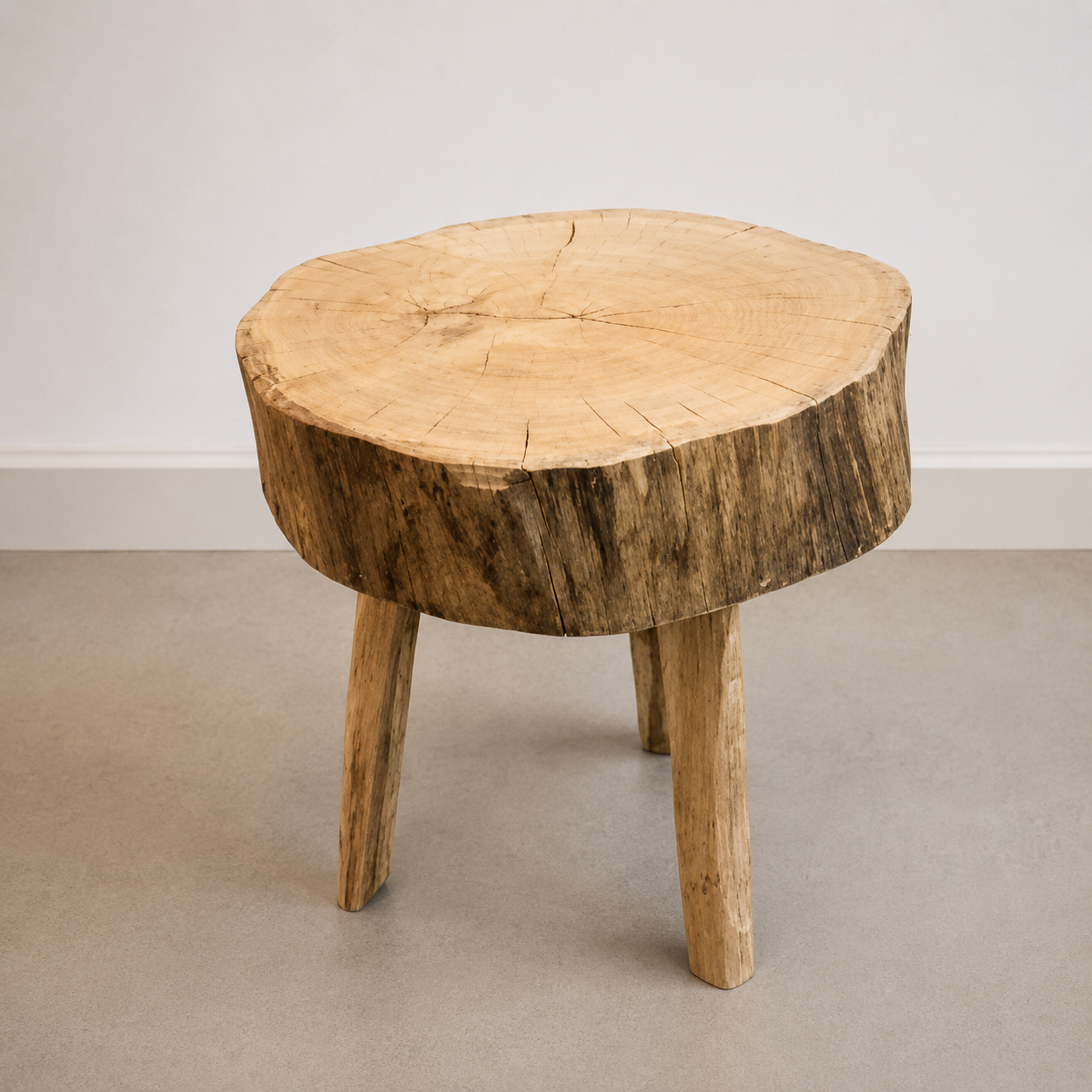 Hocker aus Baumstamm / Multifunktionaler Beistelltisch – Bild 3